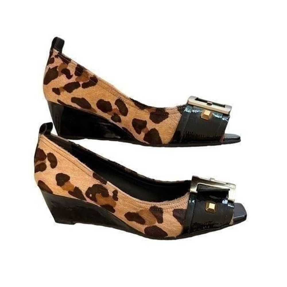 NWOT BCBG Wedge Pony Hair Leopard Shoes - image 2