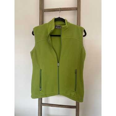 Rei REI Polartec Light Green Fleece Zip Up Vest Wo