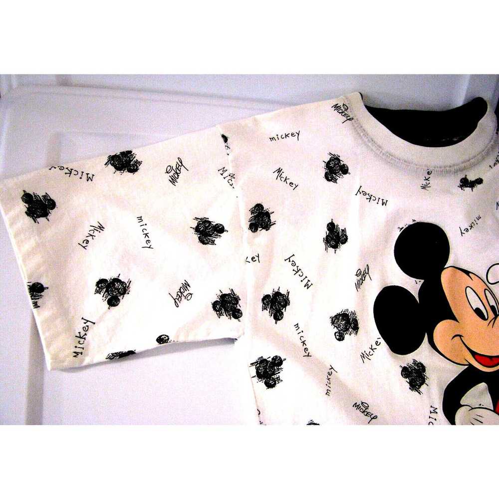 Mickey Mouse Adult Shirt White All Over Print sz … - image 3