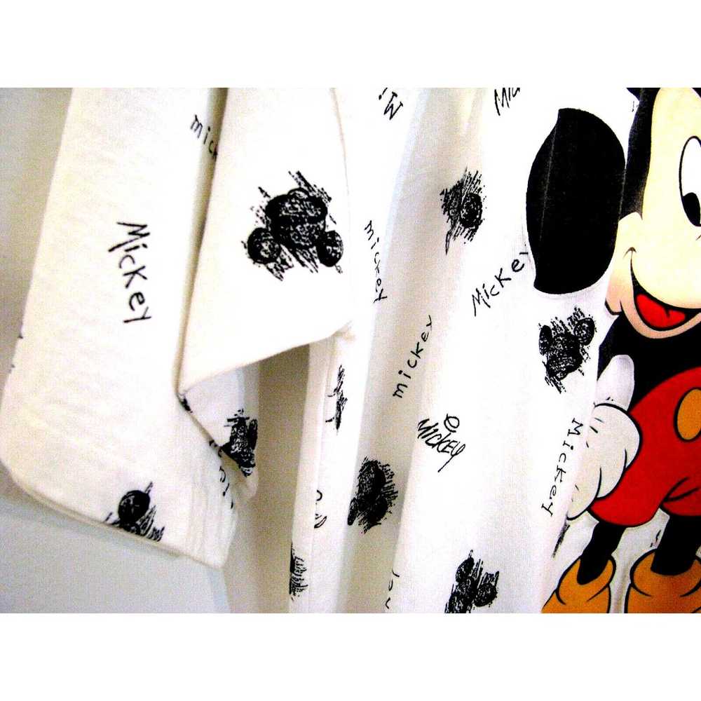 Mickey Mouse Adult Shirt White All Over Print sz … - image 4