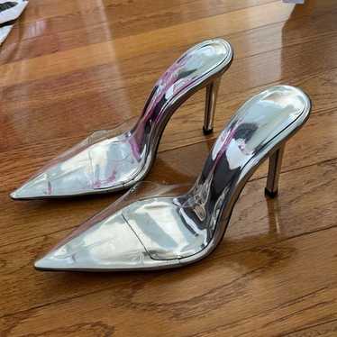 Good American Clear Cinderall Pumps