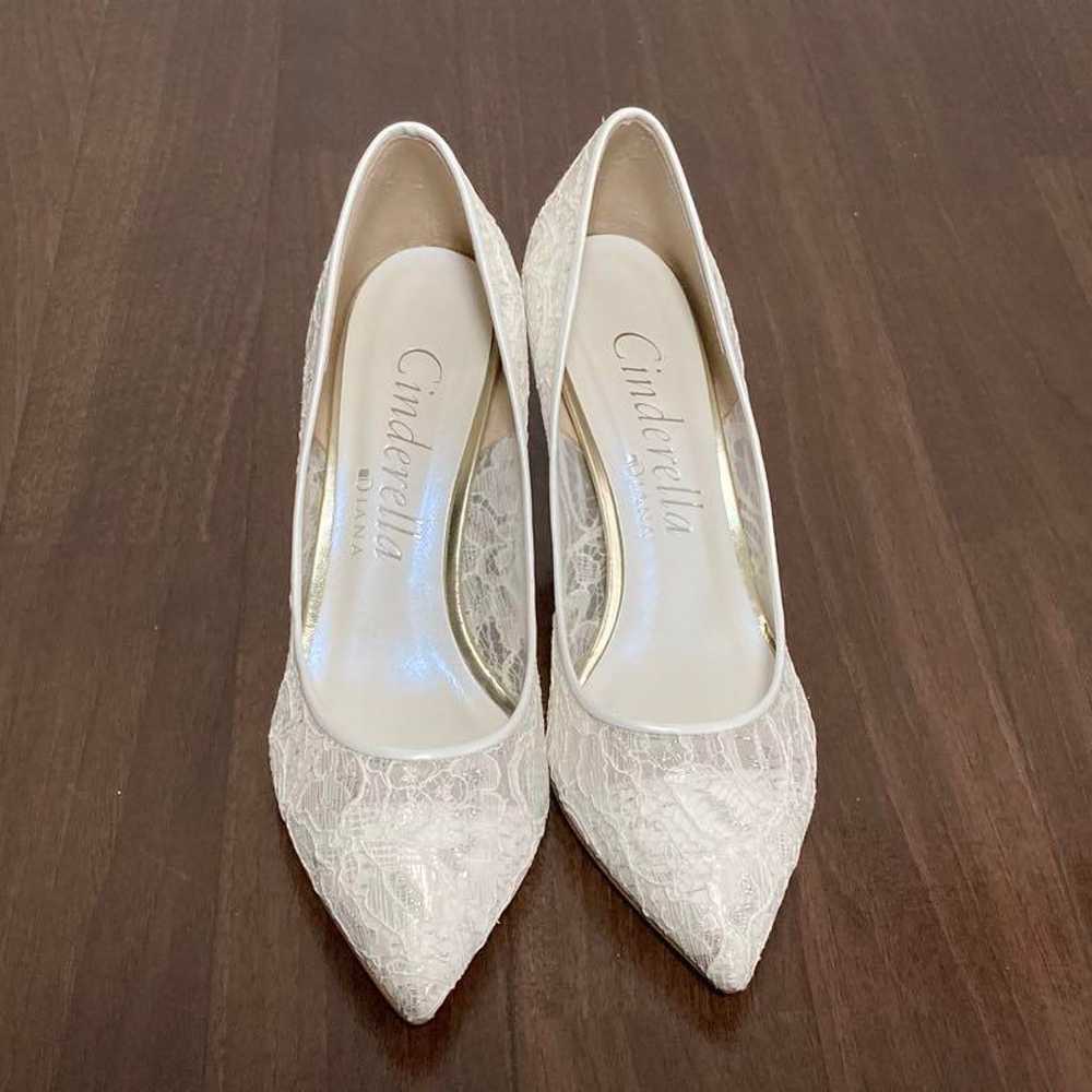 Cinderella White Lace Pumps 8cm Heel - image 1