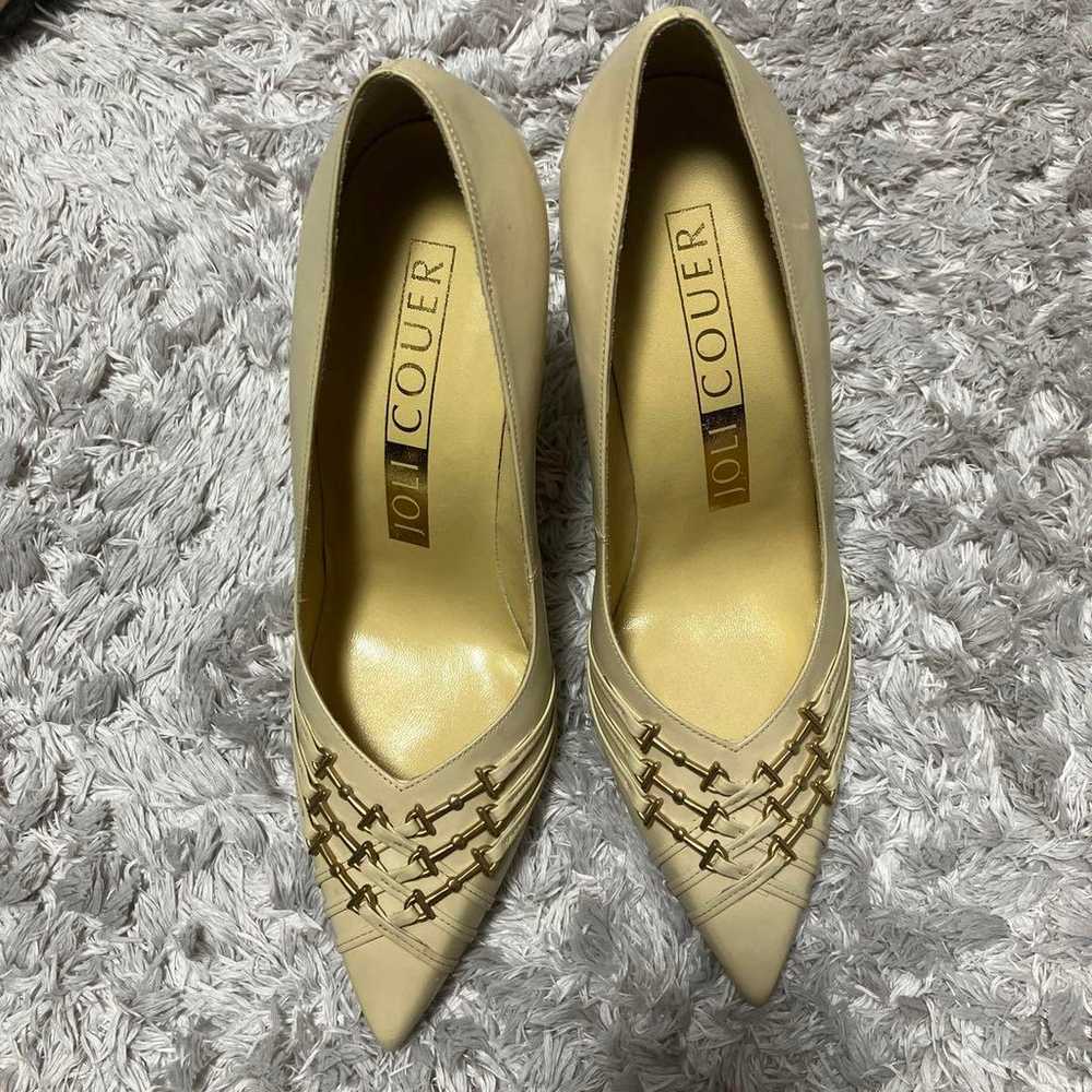 【JOLI COUER】 Beige Genuine Leather Pumps Made in … - image 1