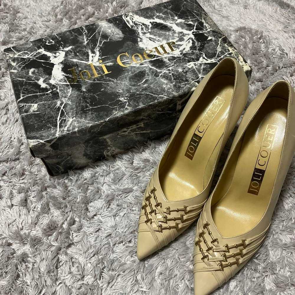 【JOLI COUER】 Beige Genuine Leather Pumps Made in … - image 7