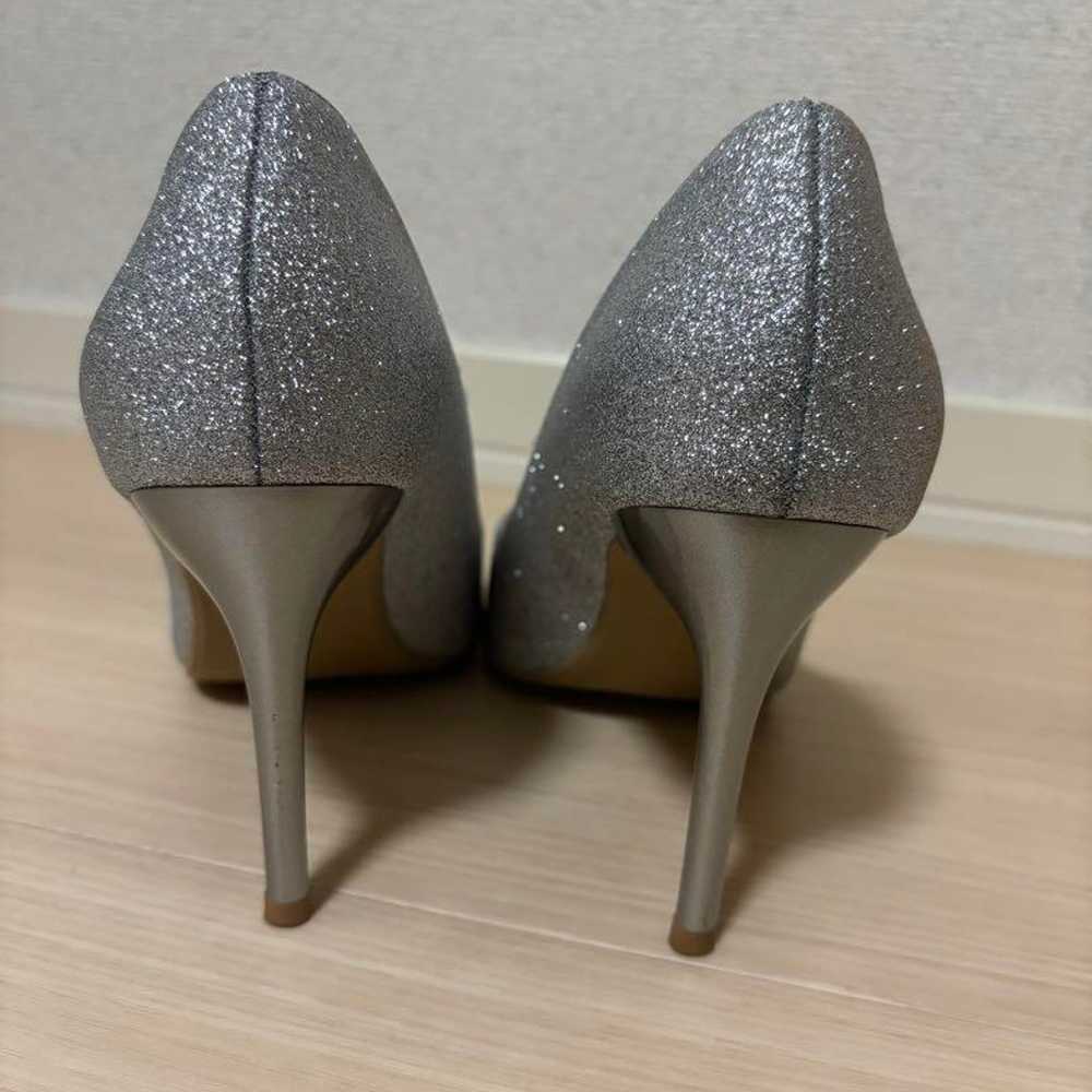 RANDA Glitter Heel Pumps Silver Bridal Wedding Sh… - image 4