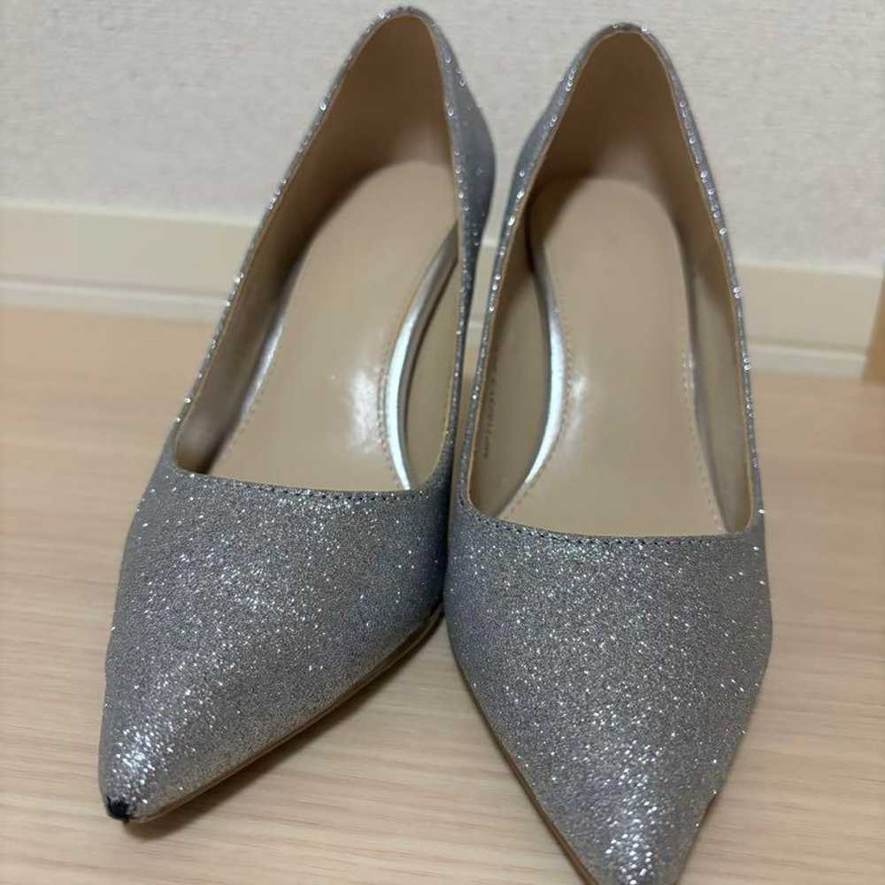 RANDA Glitter Heel Pumps Silver Bridal Wedding Sh… - image 5