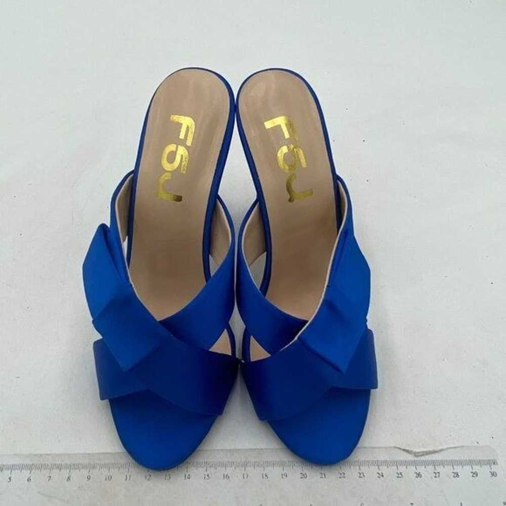 FSJ Women Chunky High Heels Open Toe Slide Sandal… - image 3