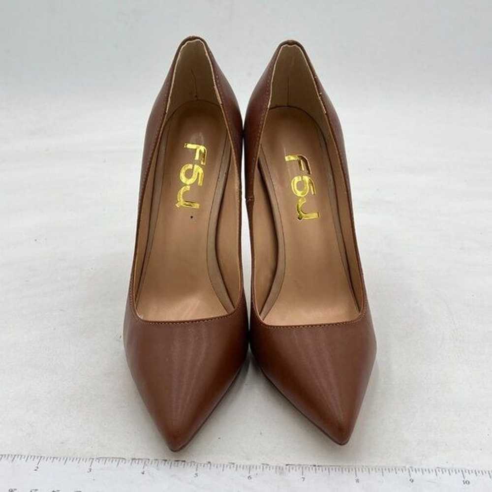 FSJ Brown Pointed Toe Pumps High Heel Sexy Stilet… - image 3