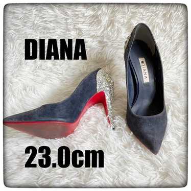 DIANA Diana Suede Navy Glitter Red Sole Pumps Siz… - image 1