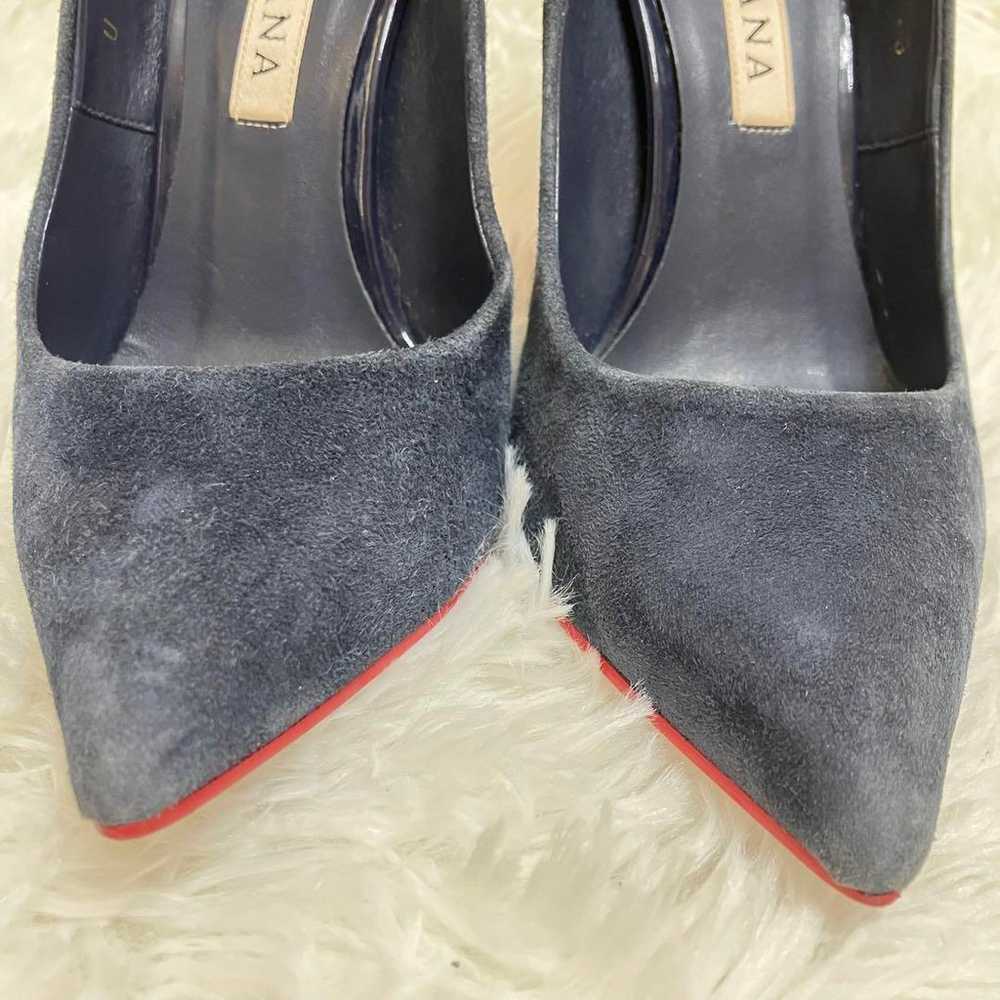 DIANA Diana Suede Navy Glitter Red Sole Pumps Siz… - image 3