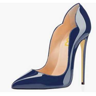 FSJ Navy Pointed Toe High Heels Sexy Stiletto Pump