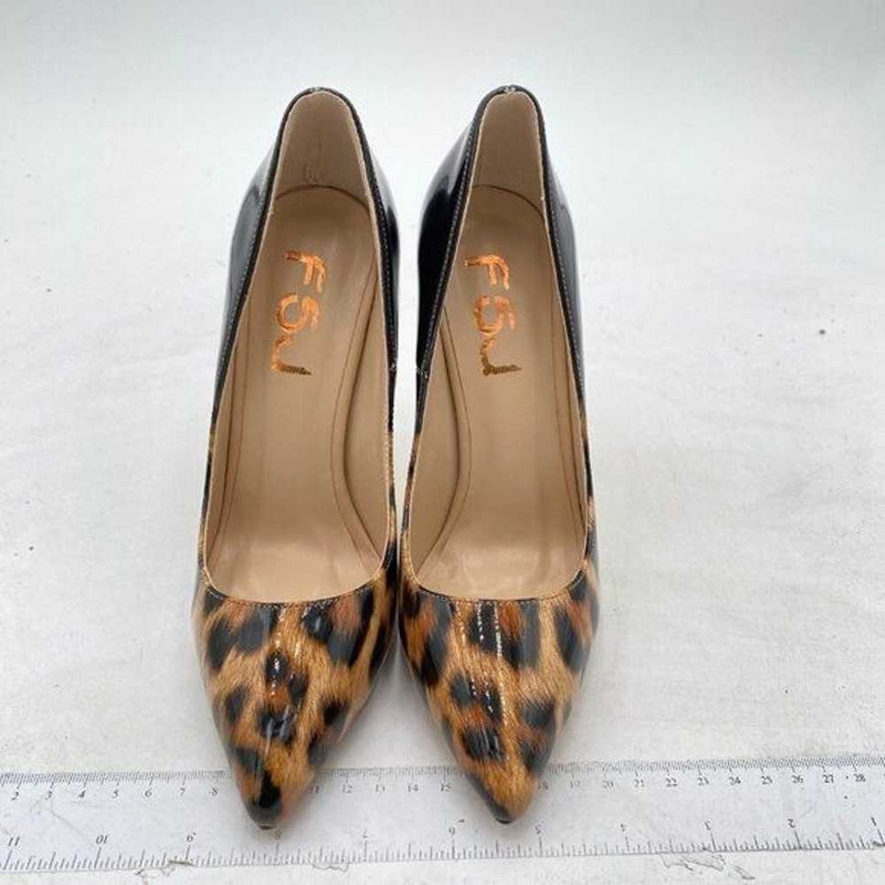 FSJ Black Sexy Leopard Printed Dress Shoes Pointy… - image 2