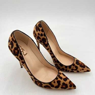 FSJ Women Sexy Leopard Printed Dress Shoes Pointy 