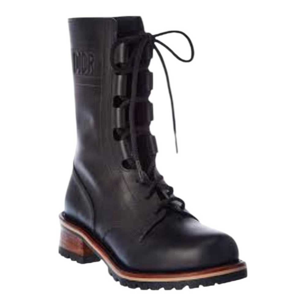 Dior Leather biker boots - image 3