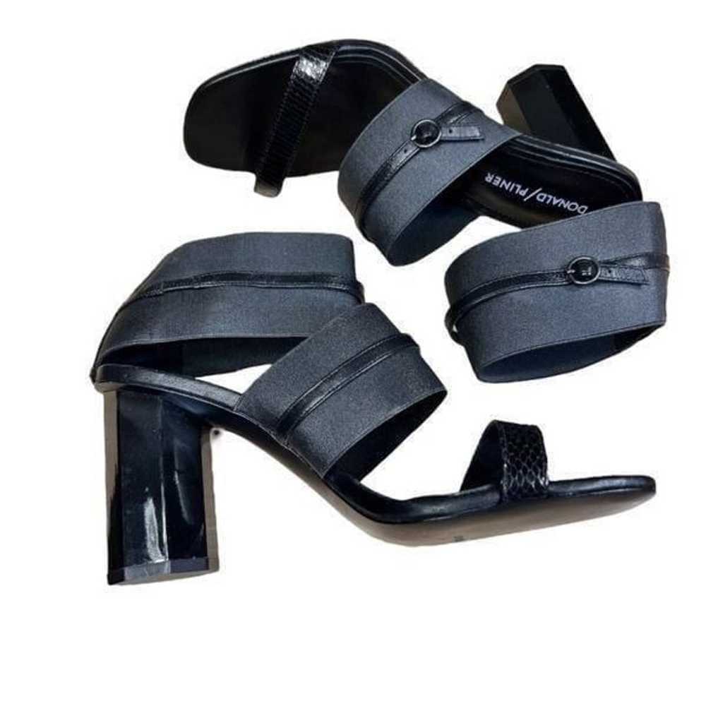 DONALD J. PLINER 8.5 shoes sandals black leather … - image 4