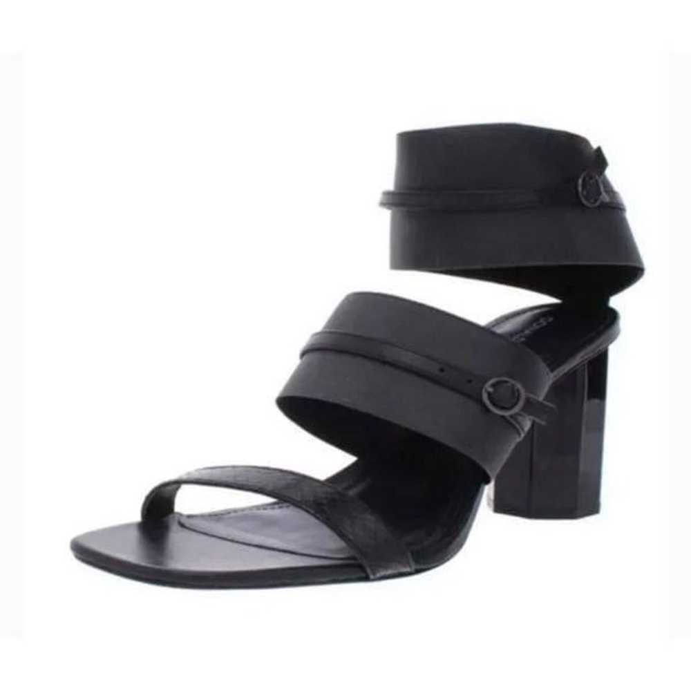 DONALD J. PLINER 8.5 shoes sandals black leather … - image 6