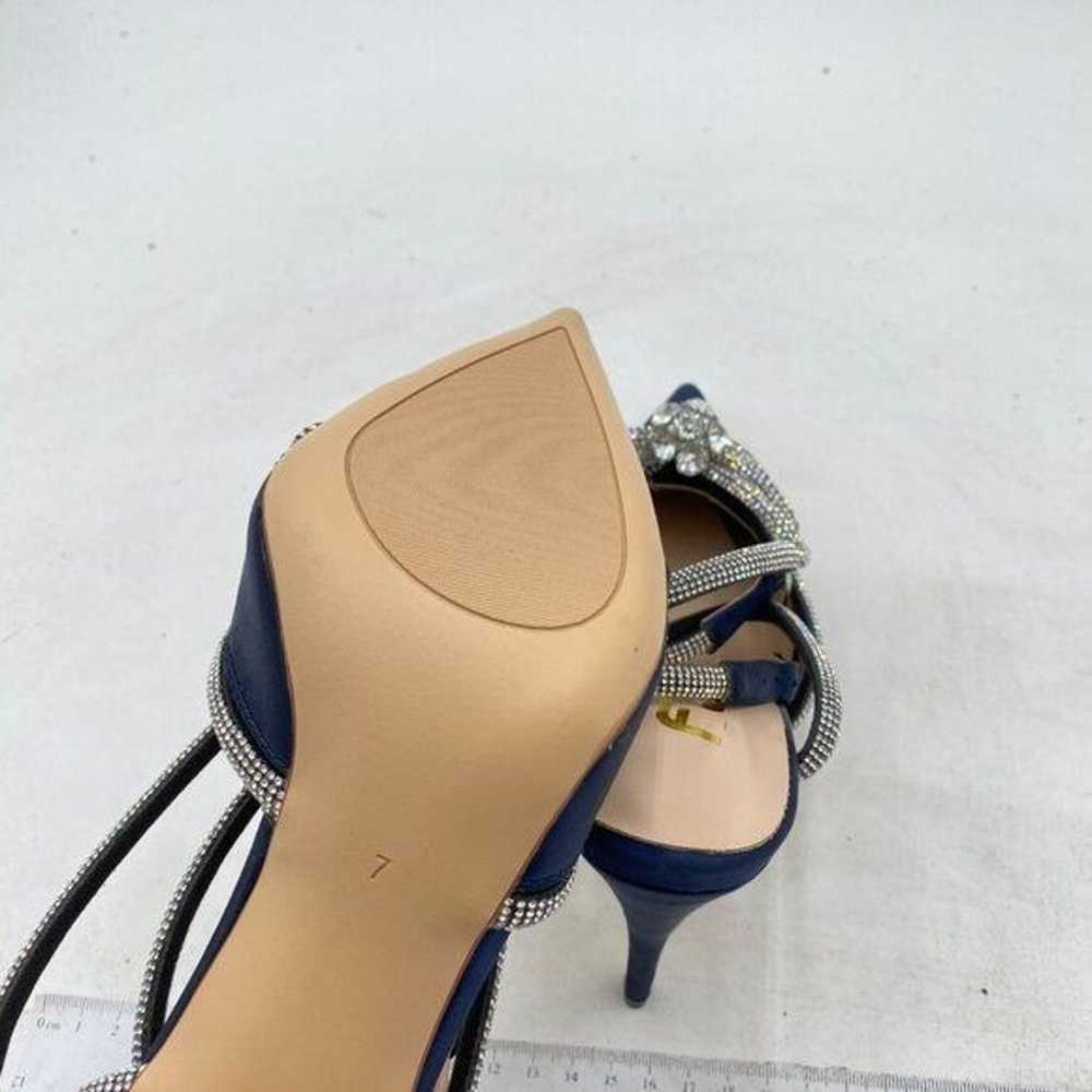 FSJ Blue Pointy Toe Stiletto High Heel Sandal Bow… - image 6