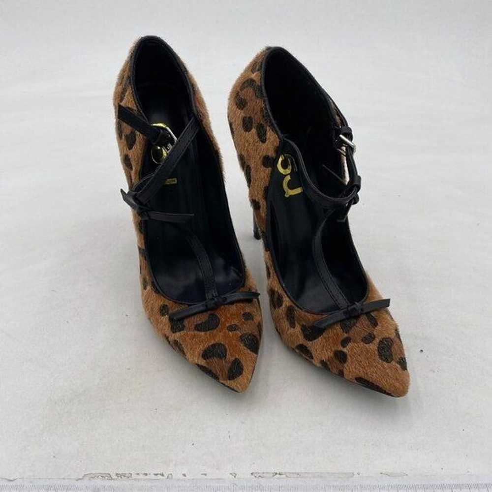 FSJ Brown High Heel Pointed Toe Pumps Sexy Leopar… - image 3