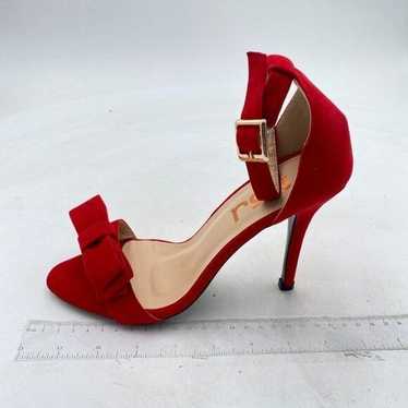 FSJ Red Comfy Open Toe Summer Sandal Ankle Strap H