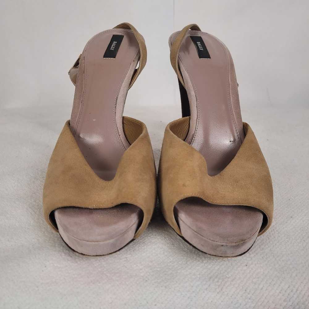 Bally Tan Suede Open Toe High Heeled Sandals Size… - image 2