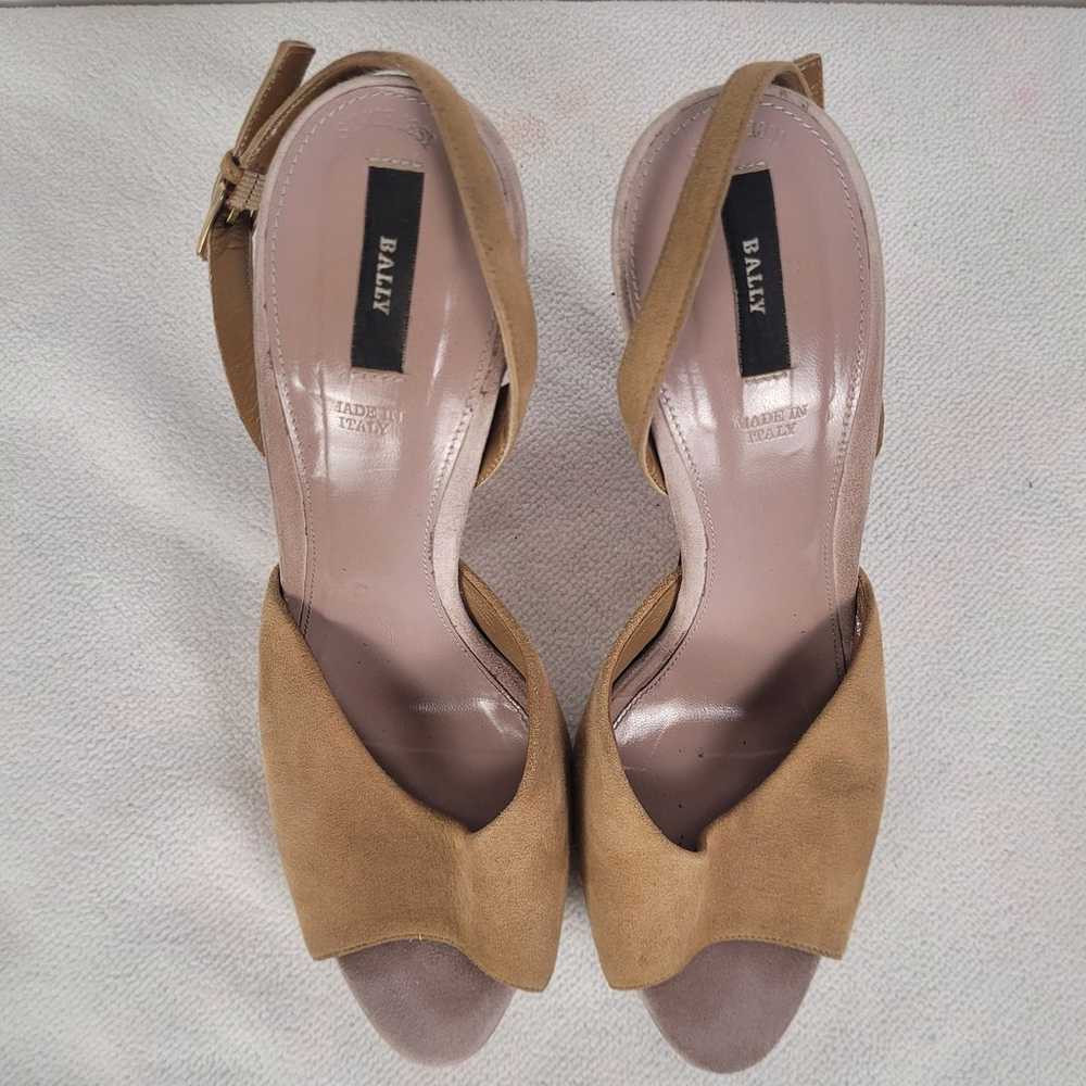 Bally Tan Suede Open Toe High Heeled Sandals Size… - image 3