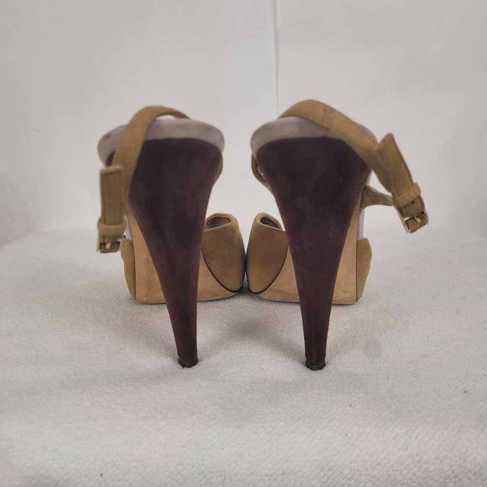 Bally Tan Suede Open Toe High Heeled Sandals Size… - image 4