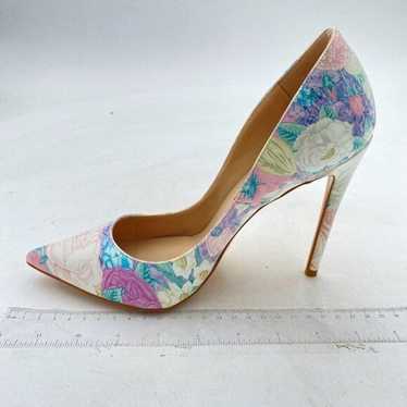 FSJ Flower High Heel Pump Stilettos Pointy Toe Ev… - image 1