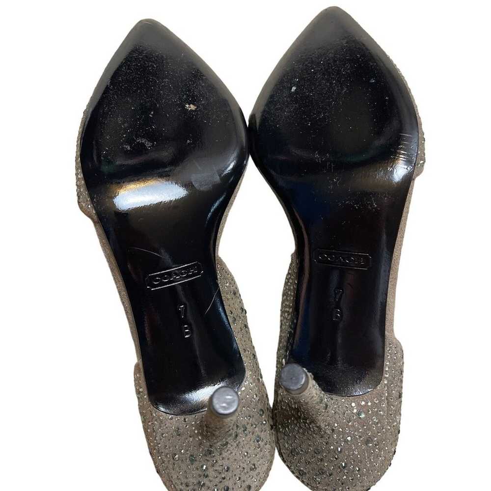 Coach Camille D’Orsey Pumps Grey Rhinestone Studd… - image 7