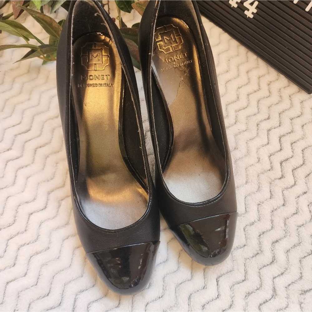 MONET PATENT LEATHER BLACK HEELS SIZE 8 - image 3