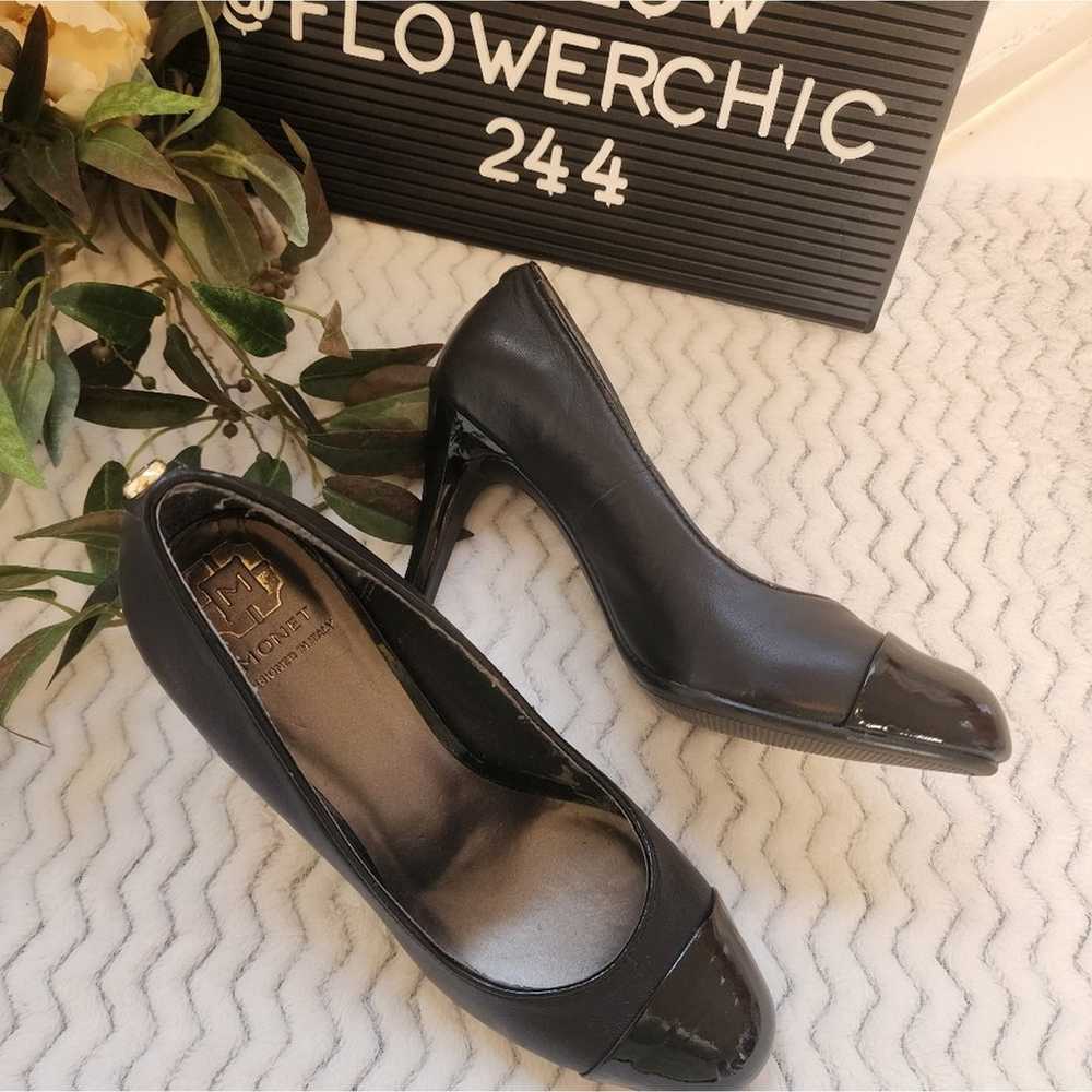 MONET PATENT LEATHER BLACK HEELS SIZE 8 - image 7