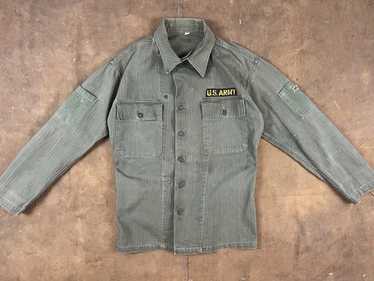 ジャケット・アウター 50s US ARMY utility jacket 13star button WWII HBT 13 Stars Buttons US Army Fatigue Utility Combat