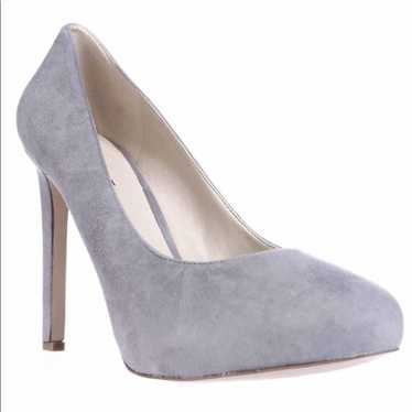 Nine West Tyler gray suede pumps heels size 7.5M - image 1