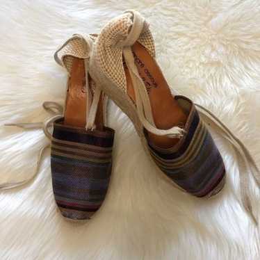 Andre Assous Metallic Espadrilles Wedges, 8.5