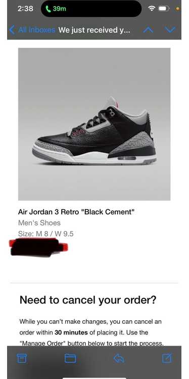 Jordan Brand Air Jordan 3 Black Cement 2024