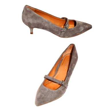 Vionic Minnie Kitten Heel pointed toe suede grey