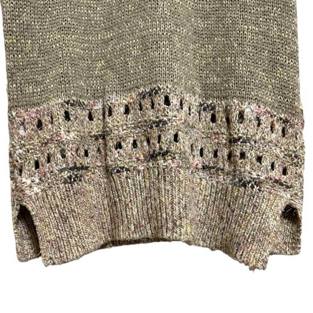 Azuna Az / Tape Yarn Border Sheer Knit Sweater Sh… - image 9