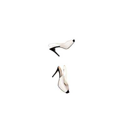 Kate Spade Nude & Black Peep Toe Heels Size 7 - image 1