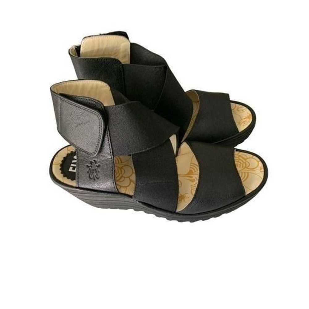 Fly London Yuba sandal wedges black women's size … - image 1