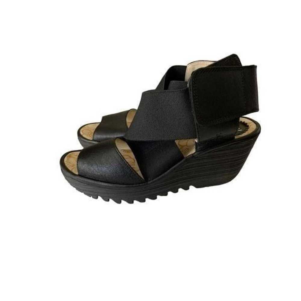 Fly London Yuba sandal wedges black women's size … - image 2