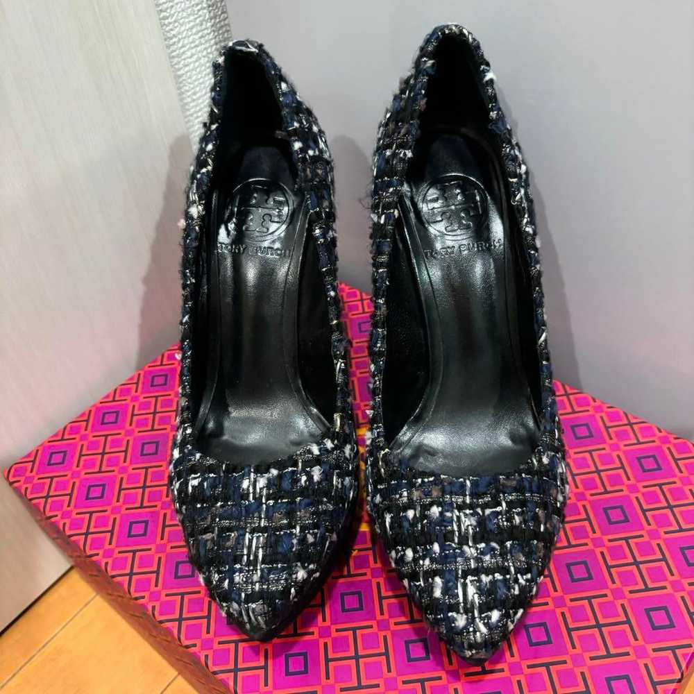 Tory Burch High Heels Tweed Black 6M - image 2