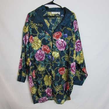 Vintage Victoria’s Secret Gold Label Floral Butto… - image 1