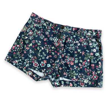 Gap Gap Khakis Summer Shorts Navy Blue Floral Pri… - image 1