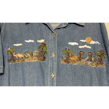 Vintage Quizz Woman Animals Noah’s Ark Embroidered