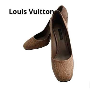 Louis Vuitton Crocodile-embossed Brown Pumps - image 1