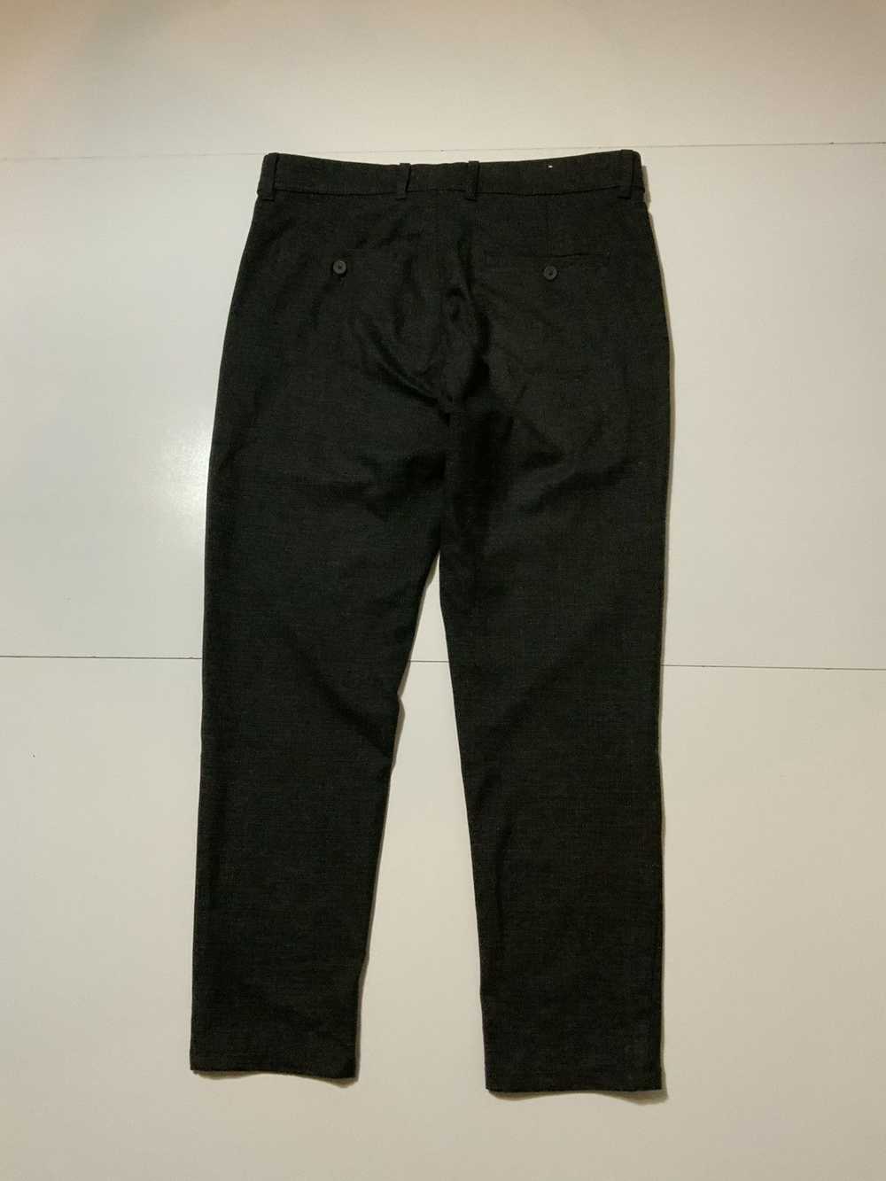 Zara Zara Man Charcoal Stretch Polyester Flat Fro… - image 3