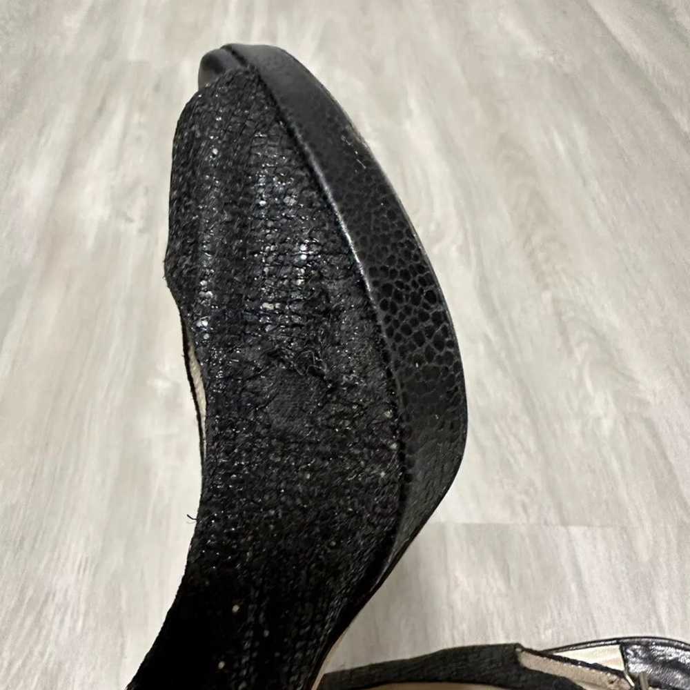 Jimmy Choo Black Shiny Heel with Open Toe size 38 - image 8