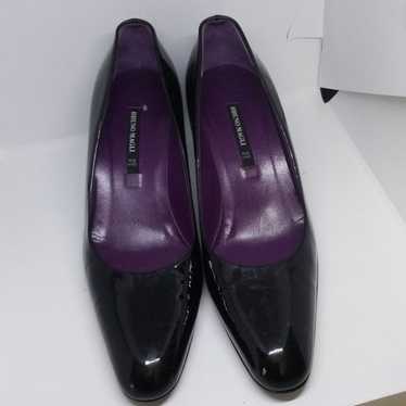 Bruno Magli black patent leather pumps