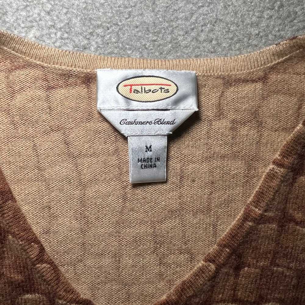 Vintage Talbots Cashmere Brown Alligator Pattern … - image 4