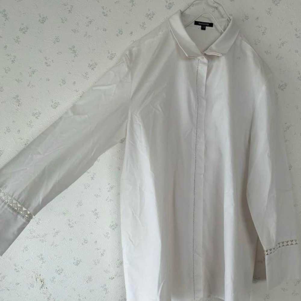 DoCLASSE White / White Shirt with Lace Decoration… - image 2