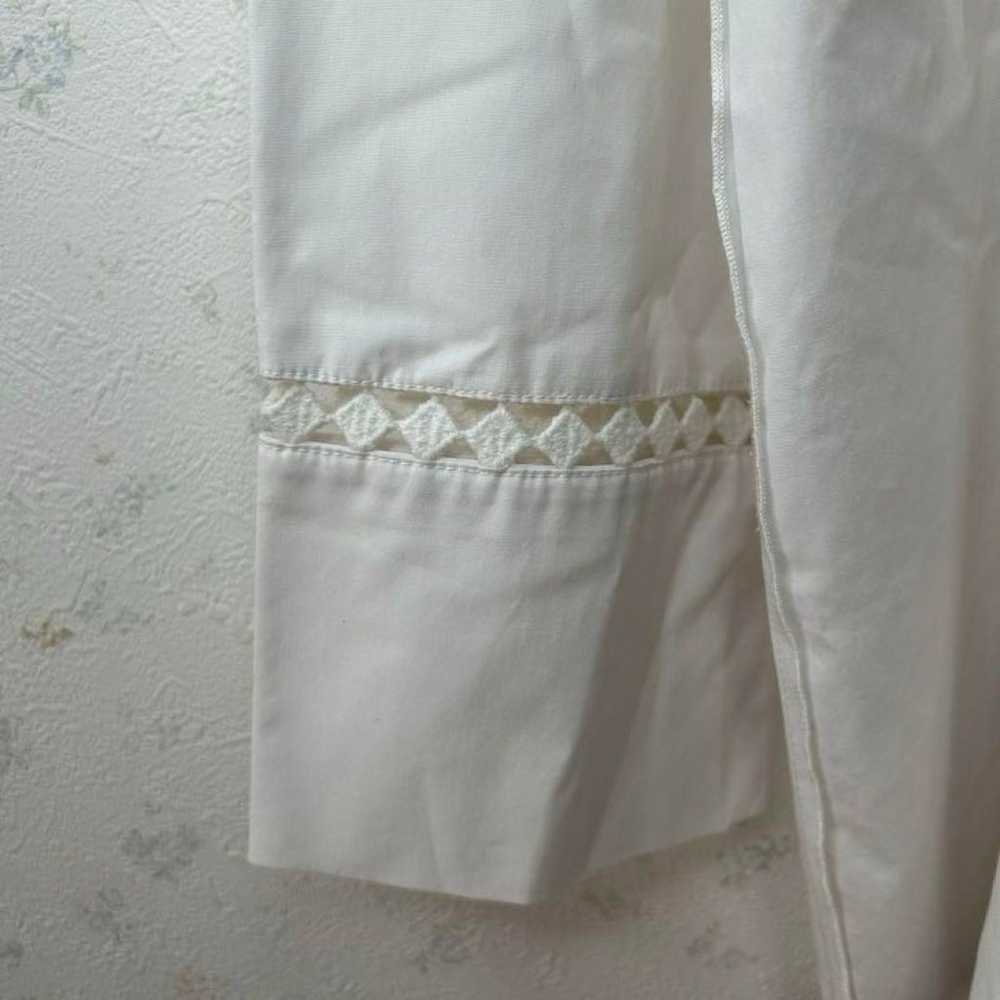 DoCLASSE White / White Shirt with Lace Decoration… - image 6